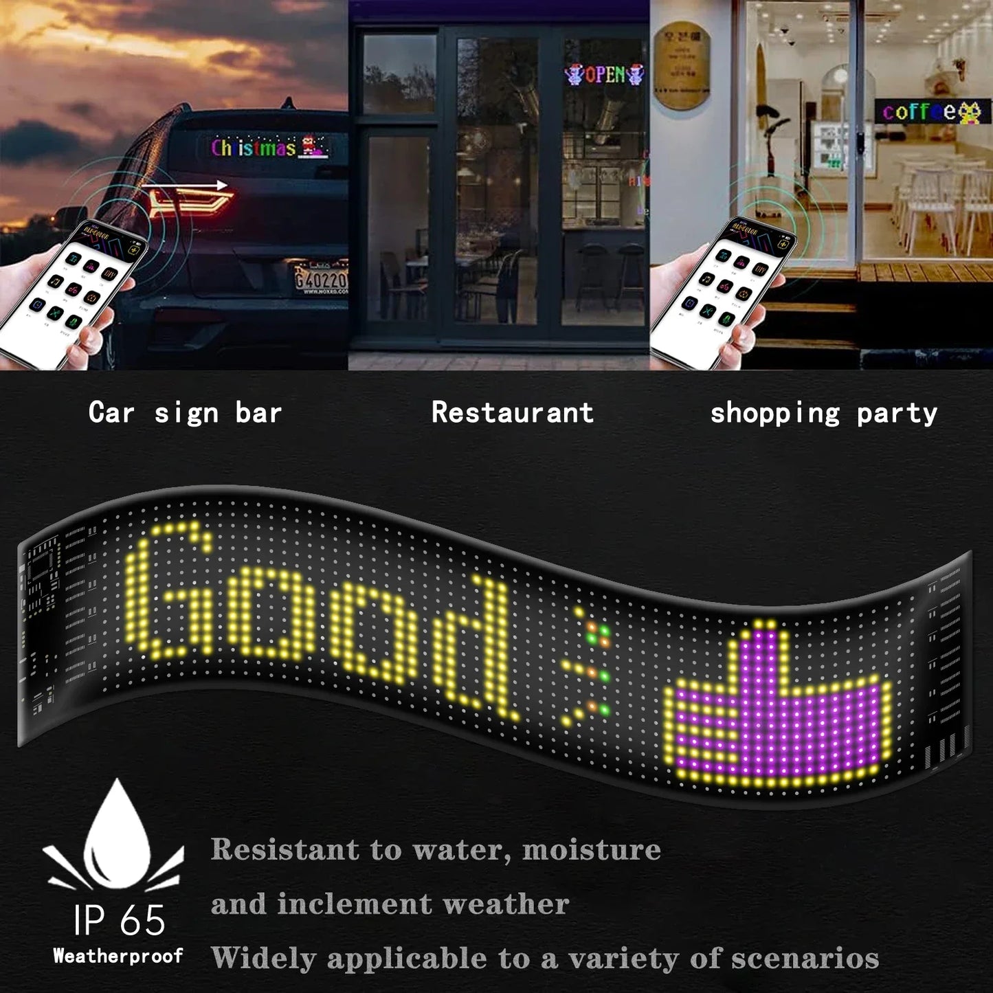 Car LED Matrix Display - Bluetooth Controlled Scrolling Text Board