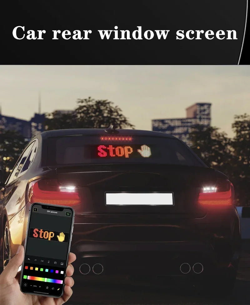 Car LED Matrix Display - Bluetooth Controlled Scrolling Text Board