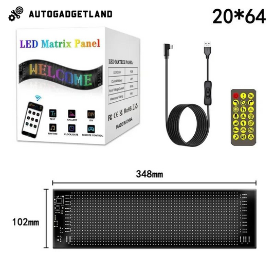 Car LED Matrix Display - Bluetooth Controlled Scrolling Text Board